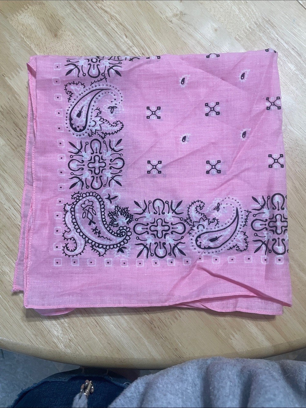 Pink Paisley Bandana Scarf